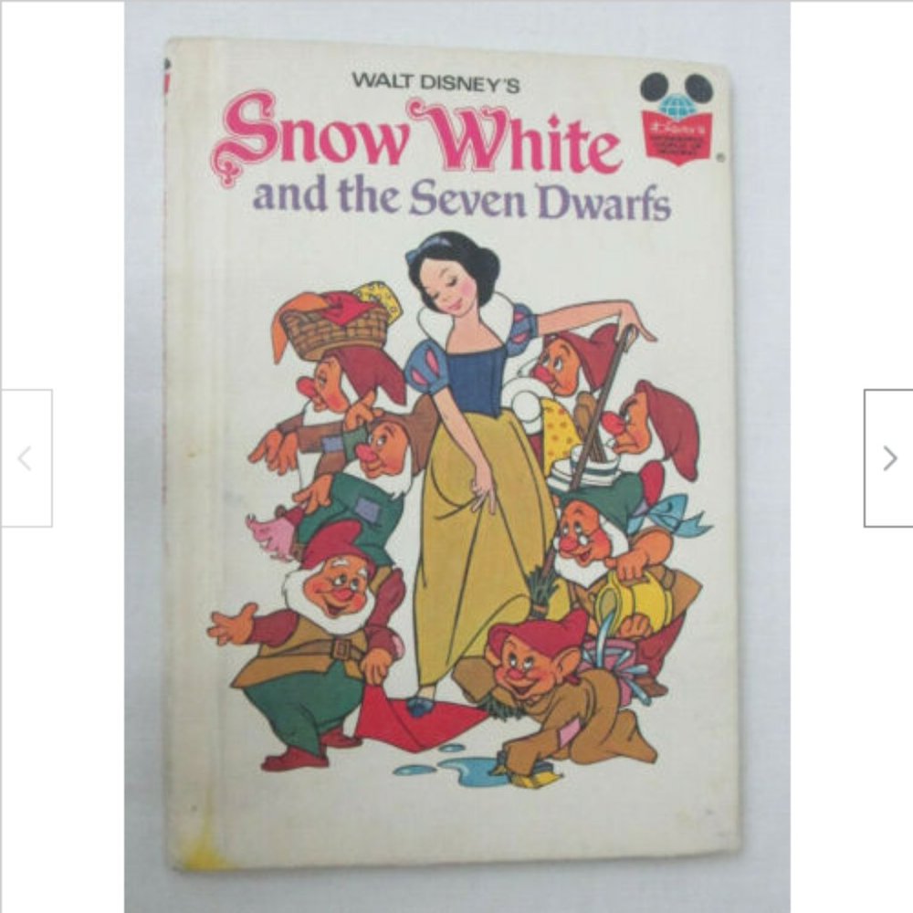 Snow White and the Seven Dwarfs Walt Disney Hardcover Story Book Vtg 1973